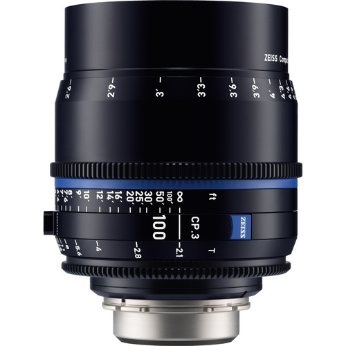 Zeiss CP.3 100mm T2.1 Compact Prime Lens (Canon EF Mount, Meters)