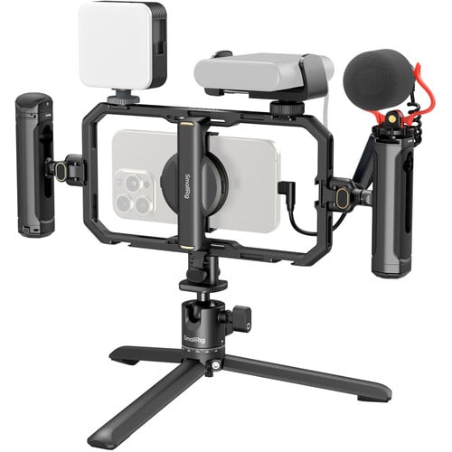 SmallRig All-in-One Video Kit For Smartphone Creators with Audio and Lighting System Full Quick Pro Edition