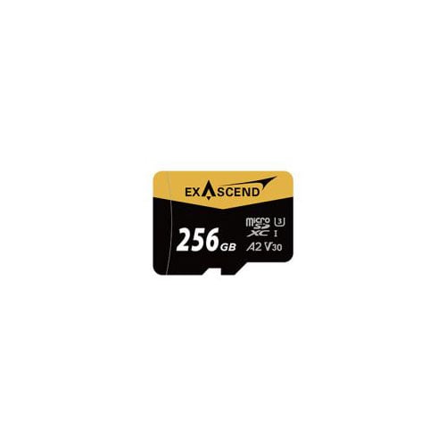 Exascend Catalyst MicroSD  Card  with Adapter 256GB, UHS-I / V30 / U3 / Class 10, Read:175 MB/s, Write:150 MB/s