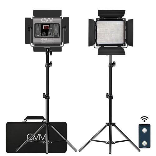 GVM 480LS Bi-Color LED 2-Panel Kit with Stands