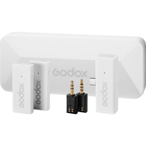 Godox MoveLink Mini UC Kit 2 White 2.4GHz Wireless Microphone System for USB Type-C Devices