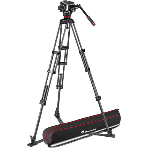 Manfrotto 504X Fluid Video Head with CF Twin Leg Tripod GS