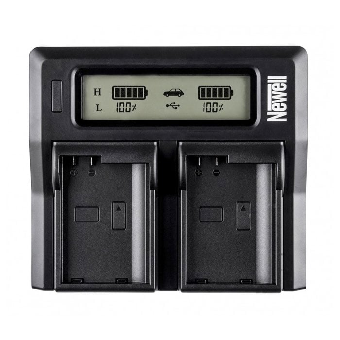 Newell DC-LCD two-channel charger for LP-E6 batteries