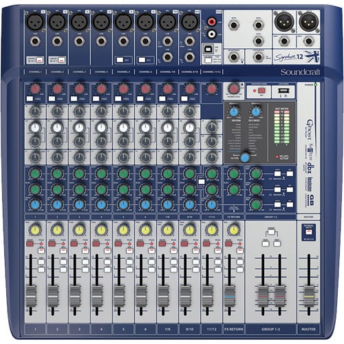 Soundcraft 12-input small format analogue mixer with onboard effects